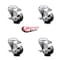 Service Caster 3.5 Inch Phenolic Wheel Swivel Bolt Hole Caster Set with Brake SCC-BH20S3514-PHS-TLB-4 - alternate 6